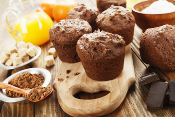Chocolate-orange muffins