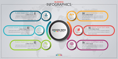Infographic business timeline process chart template. Vector modern banner used for presentation and workflow layout diagram, web design. Abstract elements of graph options.