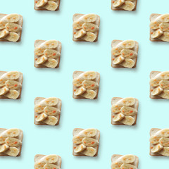 sandwiches with banana, pattern