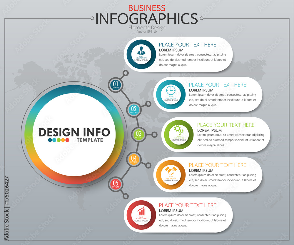 Poster infographic business timeline process chart template. vector modern banner used for presentation and
