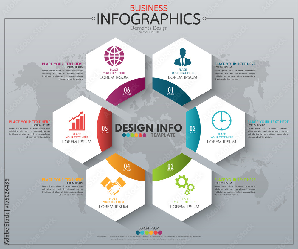 Poster infographic business timeline process chart template. vector modern banner used for presentation and