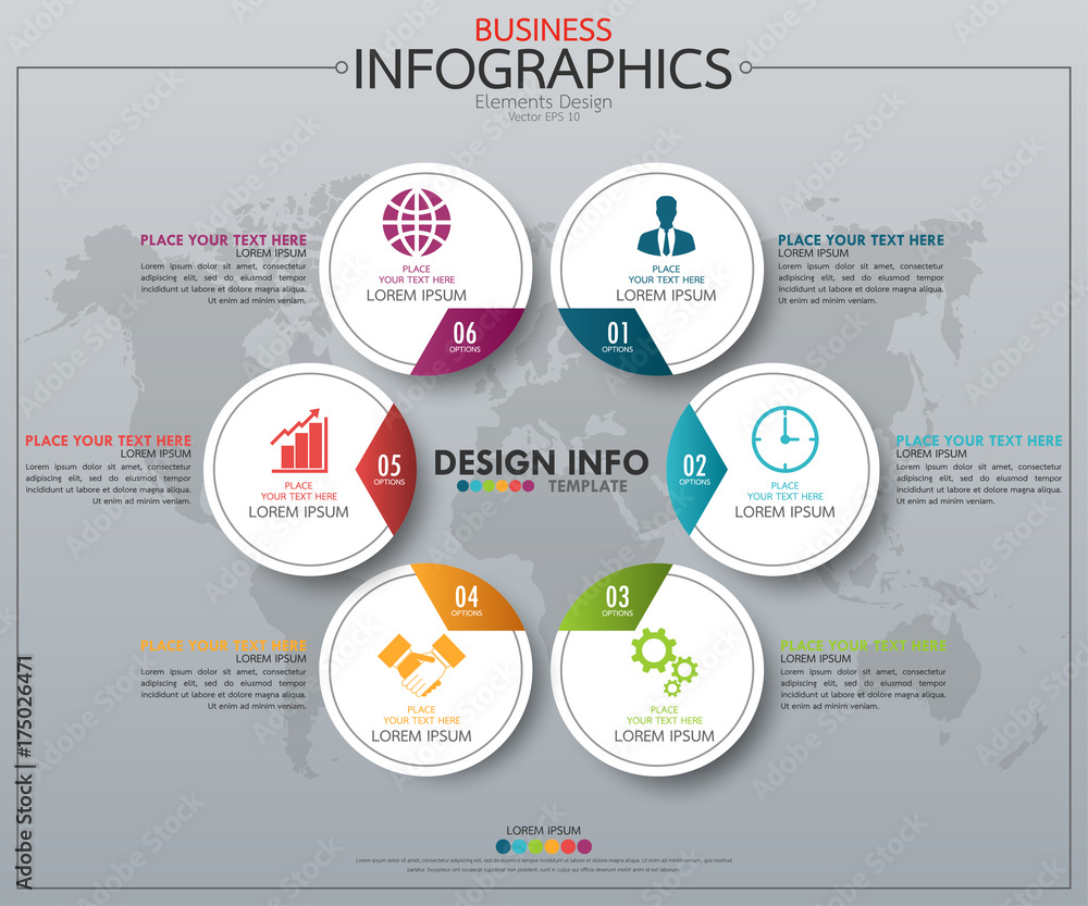 Poster infographic business timeline process chart template. vector modern banner used for presentation and