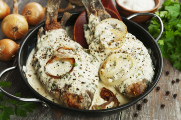  Fish in sour cream sauce