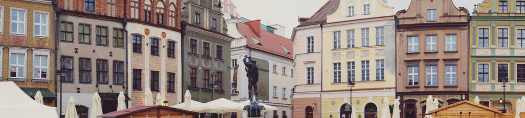 Panorama of the old Poznan market