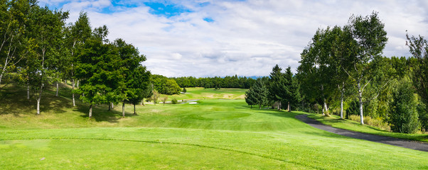 Naklejka premium ゴルフ場 ゴルフコース 北海道
