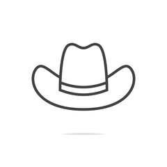 Cowboy hat icon vector isolated