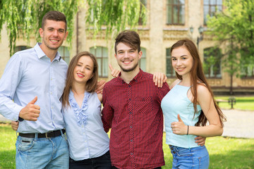 Group of young people. Two men and two women.