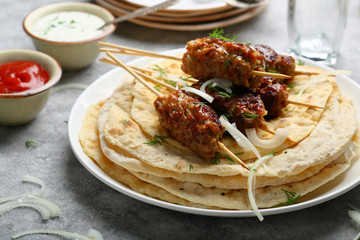 Turkish beef kebab