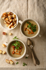 Cream-soup in bowls