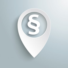 White Location Marker Paragraph