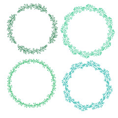 Set of Decorative Round Frame and Borders Art. Calligraphy Vector illustration EPS10