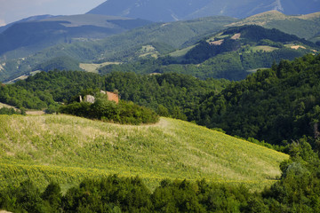 Landscape in Montefeltro near Urbania (Marches, Italy)