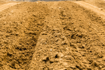 Wheel Track on the Sand