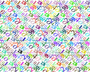 pattern of different colors numbers