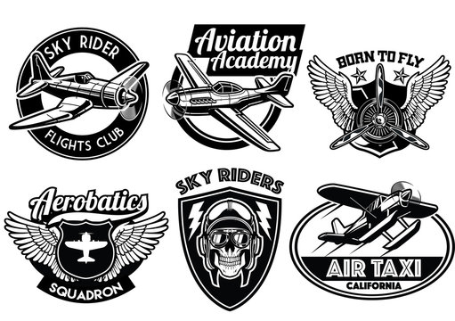 aviation badge set