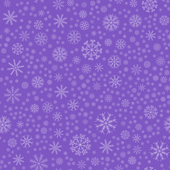 Naklejka na ściany i meble Seamless colored snowflakes pattern. Snowflakes background. Vector illustration