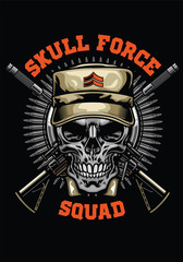 military skull design