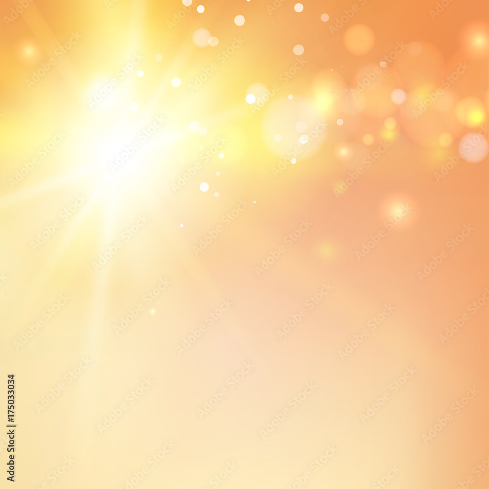 Poster abstract flash over background with bokeh. vector illustration.