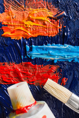 Abstract painting poster. Background for a painter exhibition