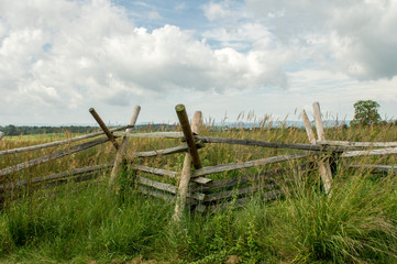 Fototapeta na wymiar Split Rail Fence