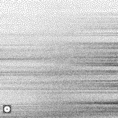 Wavy background. Black and white grainy dotwork design. Pointillism pattern. Stippled vector illustration.