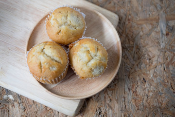 Fresh delicious homemade banana cup cakes