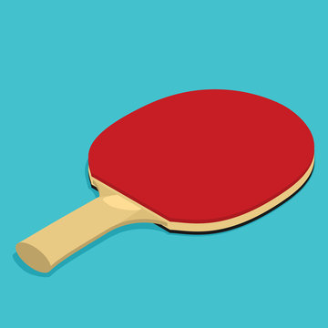 Table tennis flat vector.