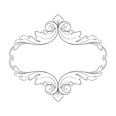 Classical baroque ornament vector 