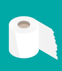 Toilet paper flat icon. Modern flat icon vector