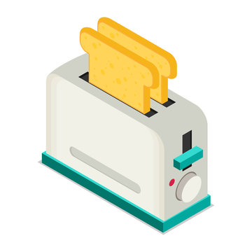 Toaster flat vector icon