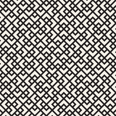 Vector seamless pattern. Mesh repeating texture. Linear grid with chaotic shapes. Stylish geometric lattice design
