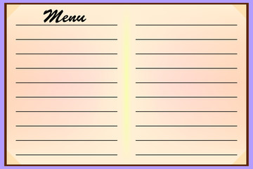 Menu for cafe-restaurants. Procurement, template for design. Vector illustration.