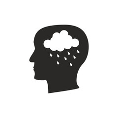 depression mental disease icon