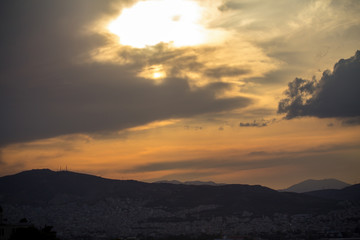 Fototapeta na wymiar Clouds at beautiful sunset