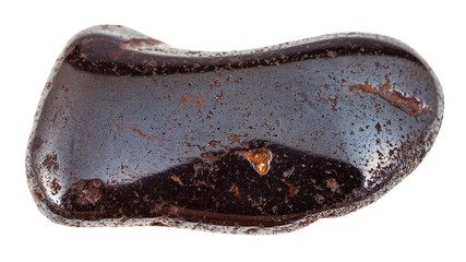 polished Hydrogoethite gemstone isolated