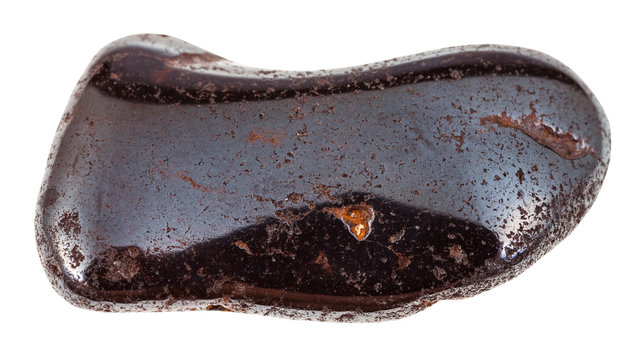 polished Hydrogoethite gemstone isolated
