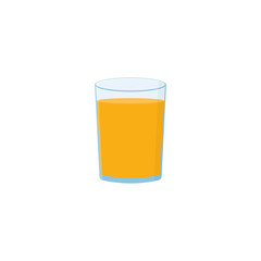 Glass with juice isolated on white background