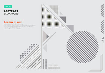 Naklejka premium Abstrakcyjna kompozycja geometryczna tworzy nowoczesne tło z ozdobnymi trójkątami i wzorami tło wektor ilustracja do druku, reklamy