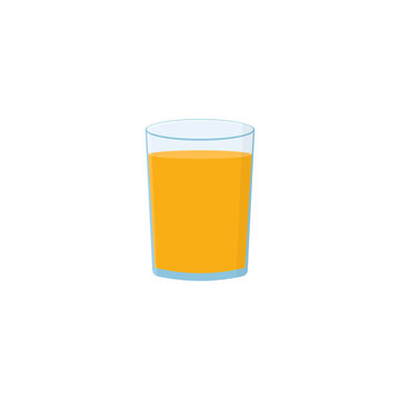 Glass with juice isolated on white background
