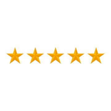 rating stars isolated on white background