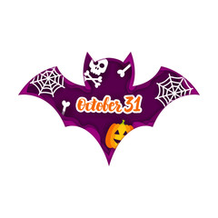 Halloween Bat Paper Cut Concept