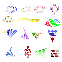 Fototapeta premium Different Colored Icons. Colorful Business Logo