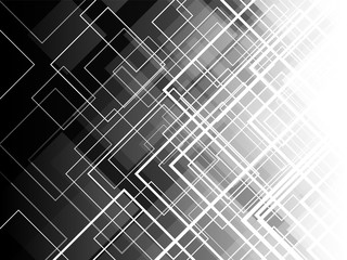 Monochrome diagonal square layers with abstract background.