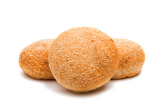 buns for hamburger isolated