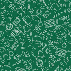 school pattern green