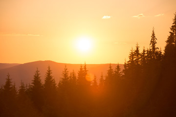 Obraz premium Sunset in the mountains