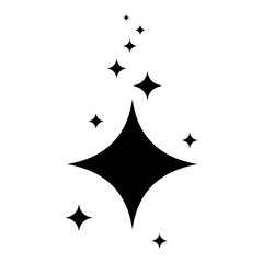 clean black stars icon