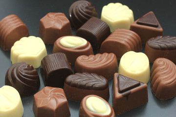 Different sorts of chocolates