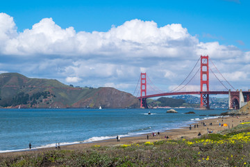 Golden Gate Park and Golden Gate Bridge, San Francisco, California, USA