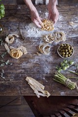 Italian Food Homemade Pasta Cooking Process